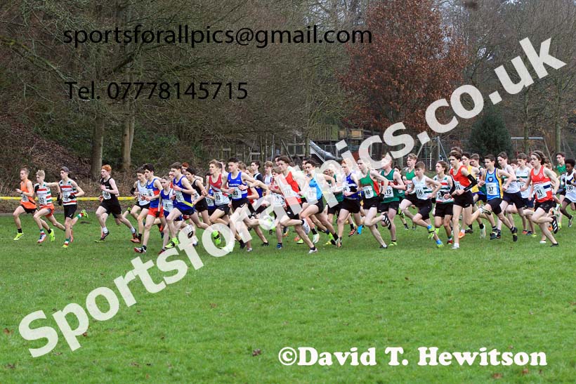 Boys Under-15s 2023 Northern Cross Country Champs., Witton Park, Blackburn. Photo: David T. Hewitson/Sports for All Pics